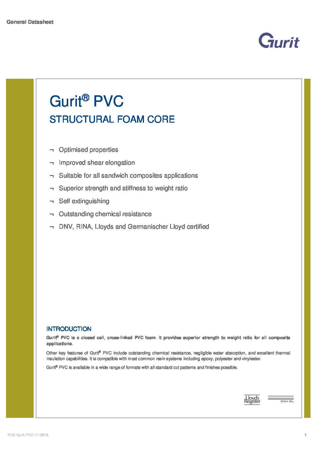 Gurit PVC Datasheet