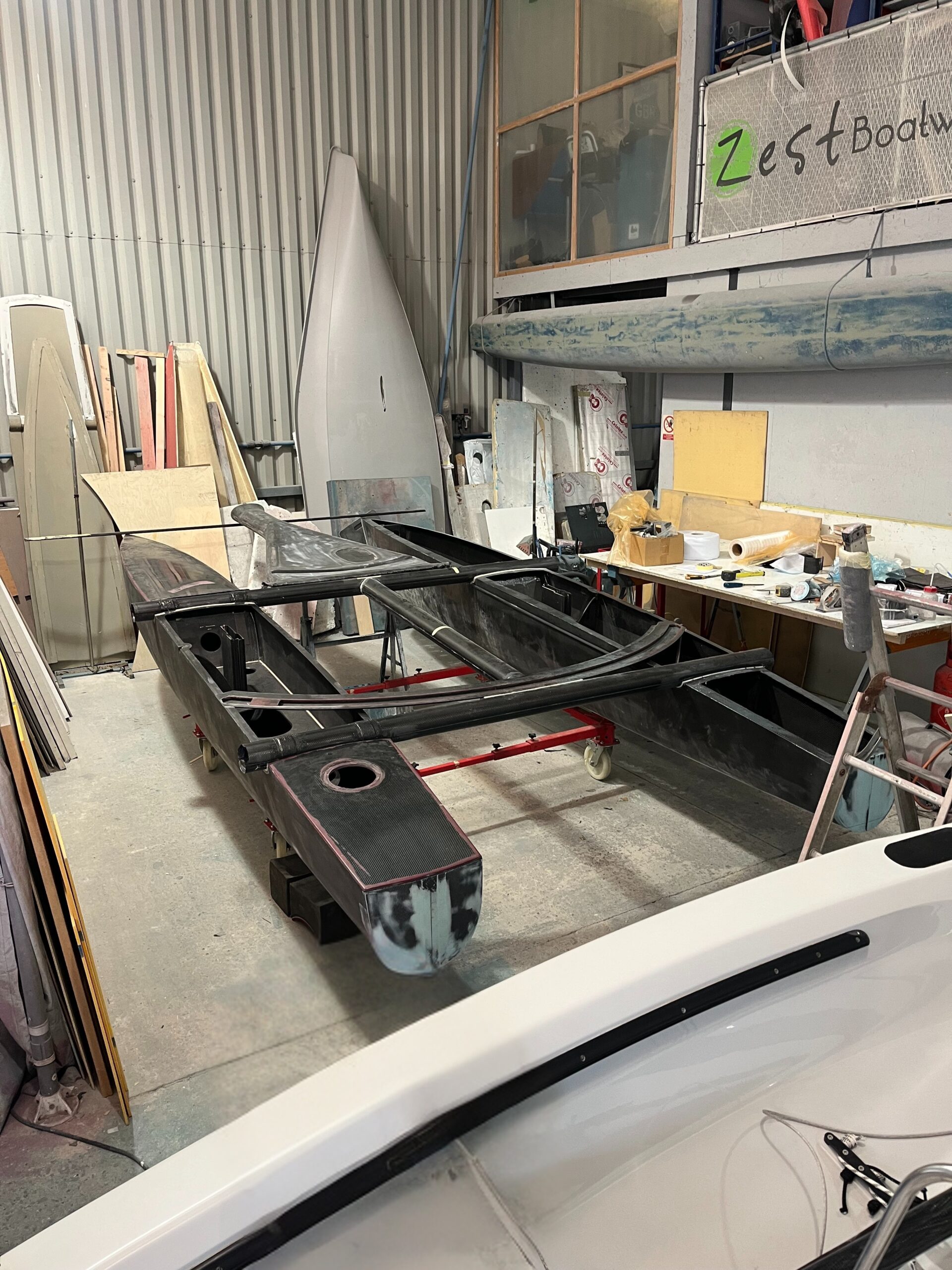 Zest-Boatworks-Partially-Built-Shearwater-Catamaran